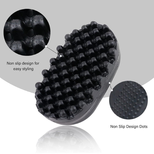 Rubber Twist Sponge Brush for Afro Curls - Black