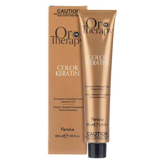 Fanola Oro Therapy Keratin Permanent Hair Colouring Cream, Ammonia Free 100ml