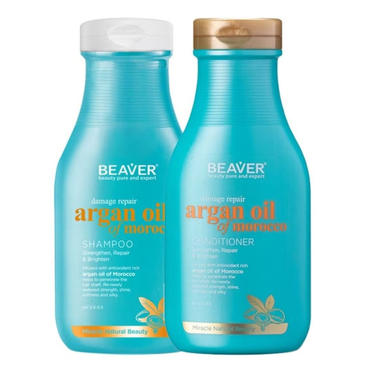 Beaver Repairing Argan Oil and Keratin Shampoo & Conditioner 350ml