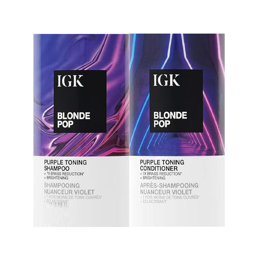 IGK Blonde POP Purple Toning Shampoo & Conditioner 7ml Sachets
