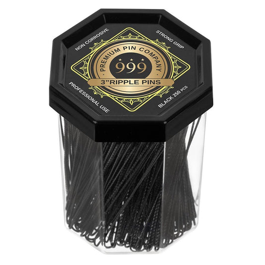 Premium Pin Company 999 Ripple Pins 3β Black 250pc