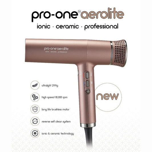 Pro-One Aerolite Hairdryer - Gold