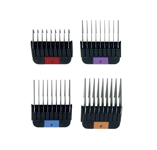 WAHL 1-4 #1 2 3 & 4 Stainless Steel Combs / Metal Guides For KM2 KM5 KM10 KMSS Clippers
