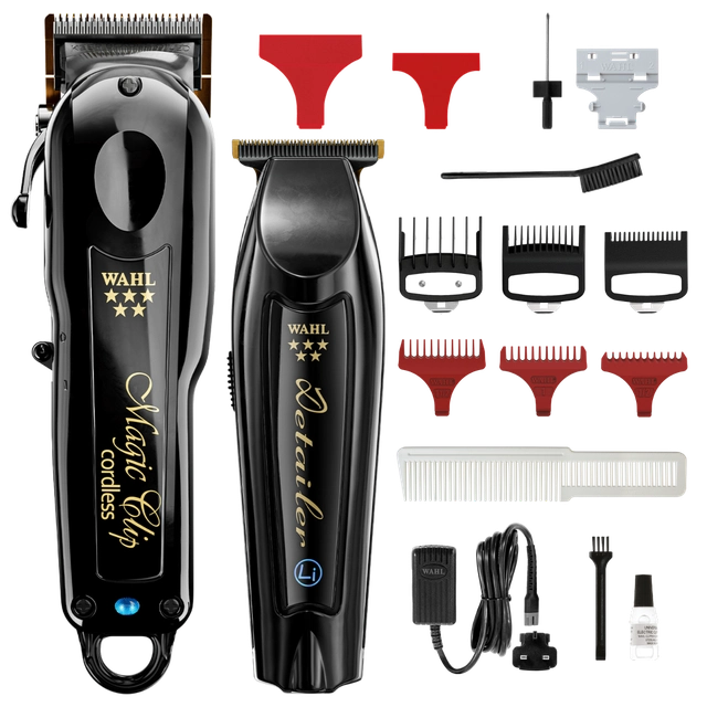 Wahl Professional 5 Star Cordless Barber Combo - Black Magic Clip