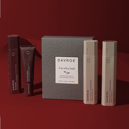 Davroe Moisture Senses Quad Pack with Tame Detangler & Luxe Leave-in Masque Gift Pack