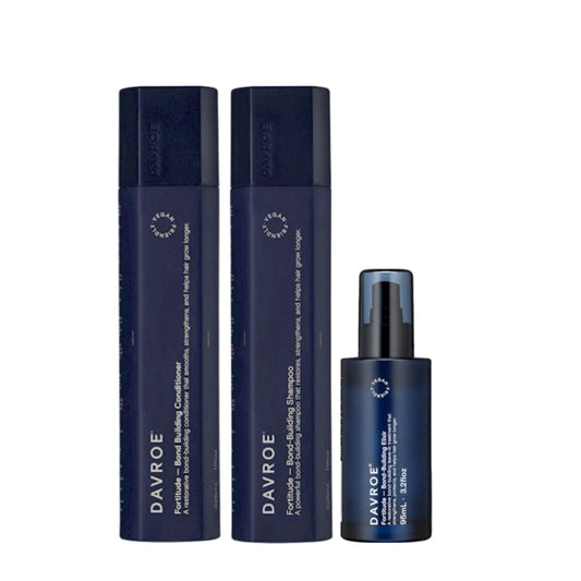 Davroe Fortitude Bond Building Trio (Shampoo, Conditioner & Bond Building Elixir) Gift Pack