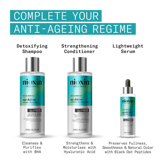 Nioxin Activ-Renewal Age Defense Trio Pack ( Shampoo, Conditioner, and Serum 70ml)