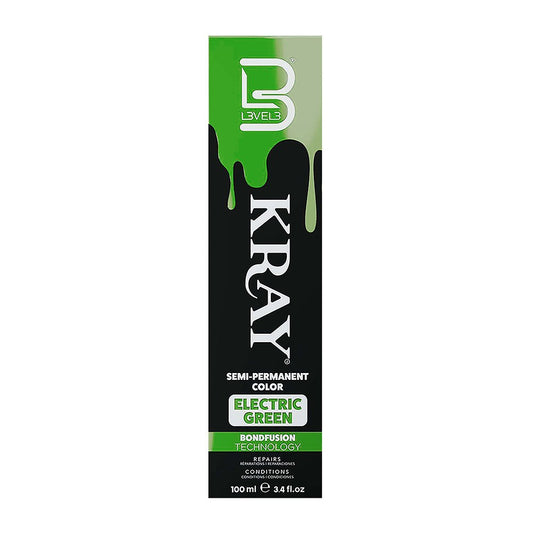 L3VEL3 Kray Semi Permanent Hair Colour 100ml - Electric Green