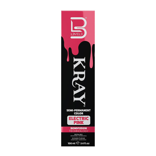 L3VEL3 Kray Semi Permanent Hair Colour 100ml - Electric Pink