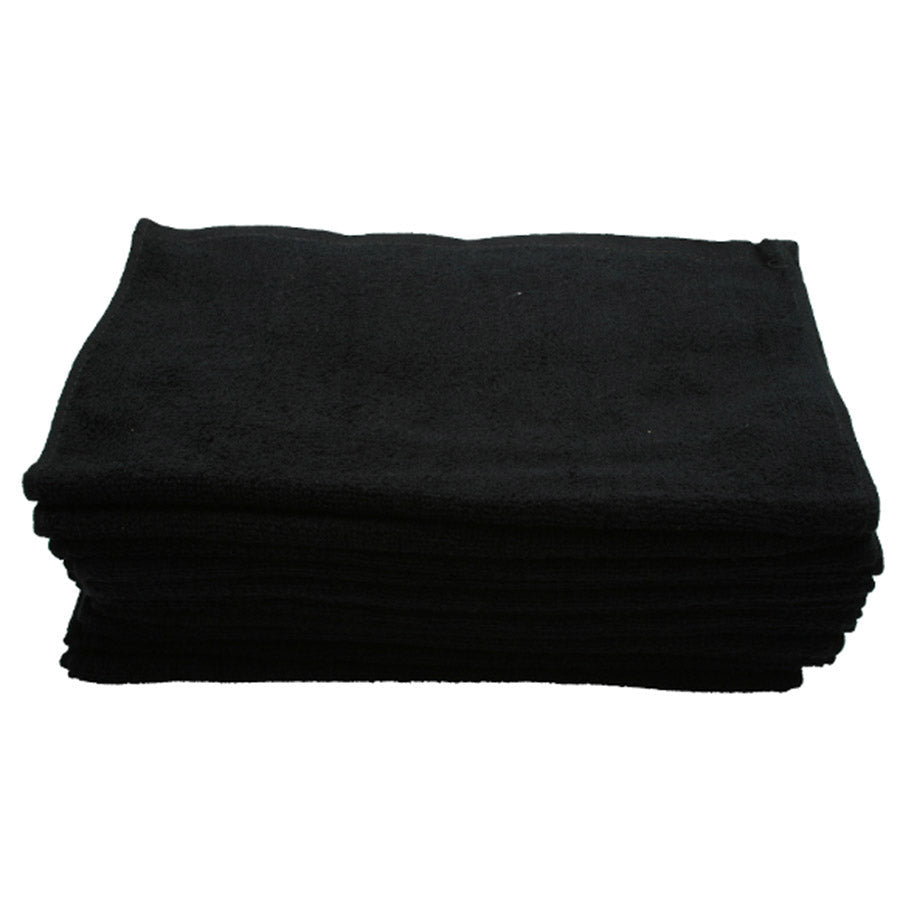 Handy Towels 100% Cotton Salon Towels 40 x 68 cm – 10 Pack, Black