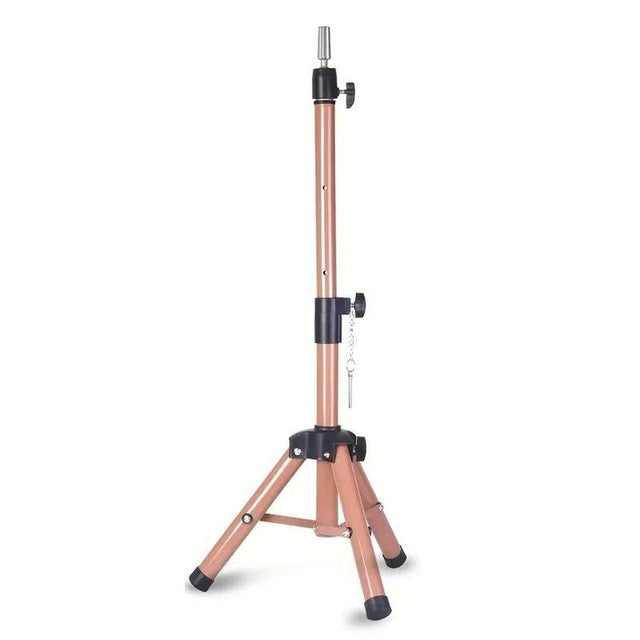 114.3cm Adjustable Tripod Stand For Hairdressing Mannequin Head Training Heavy Duty - Pink