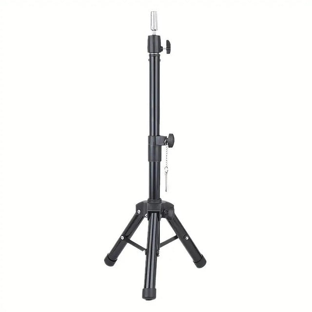 114.3cm Adjustable Tripod Stand For Hairdressing Mannequin Head Training Heavy Duty - Black