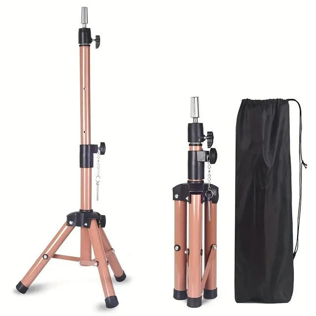 114.3cm Adjustable Tripod Stand For Hairdressing Mannequin Head Training Heavy Duty - Pink
