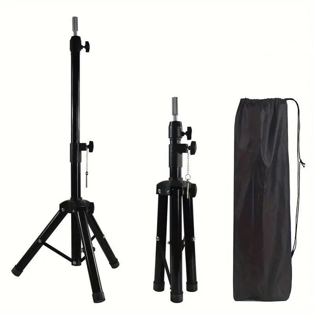 114.3cm Adjustable Tripod Stand For Hairdressing Mannequin Head Training Heavy Duty - Black