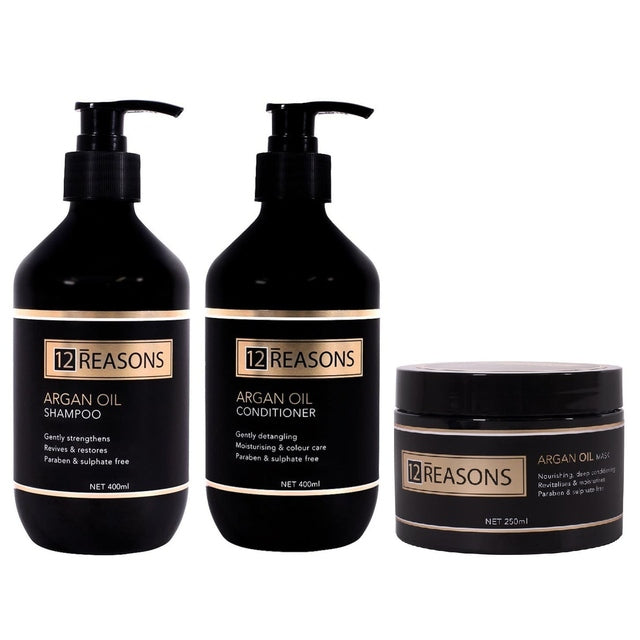 12Reasons Argan Oil Moisturise & Smooth Trio Argan Oil DUO & Mask 250ml