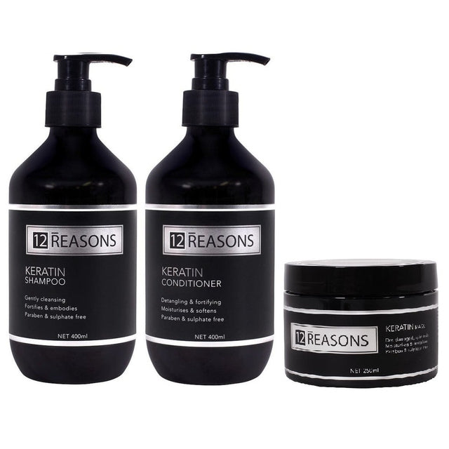 12Reasons Keratin Strengthen and Moisturise Trio Keratin DUO & Mask 250ml