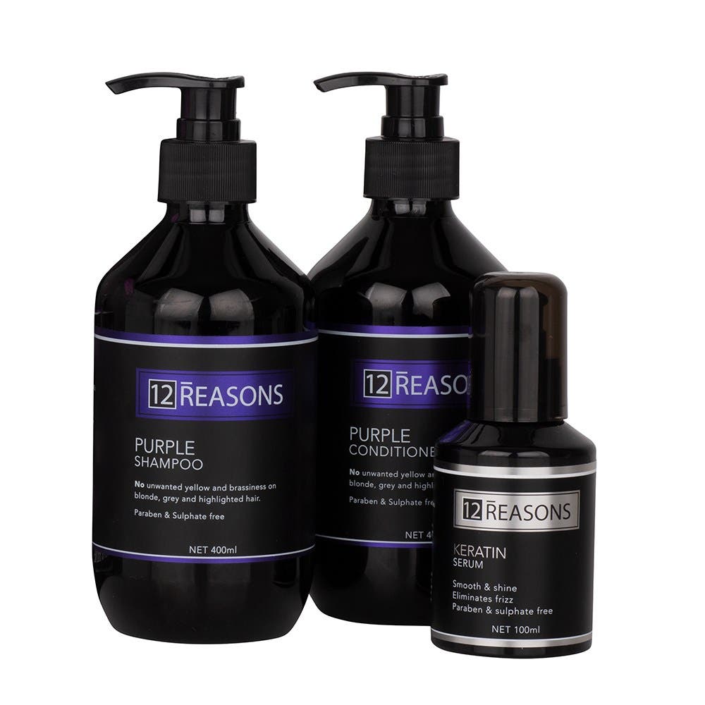 12Reasons Purple Brighten & Shine Trio Purple DUO & Keratin Serum 100ml