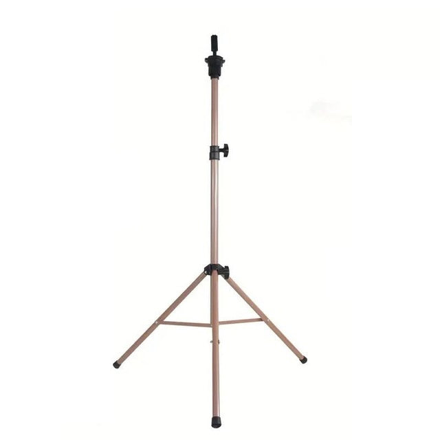 140cm Adjustable Tripod Stand For Hairdressing Mannequin Head Training - Pink