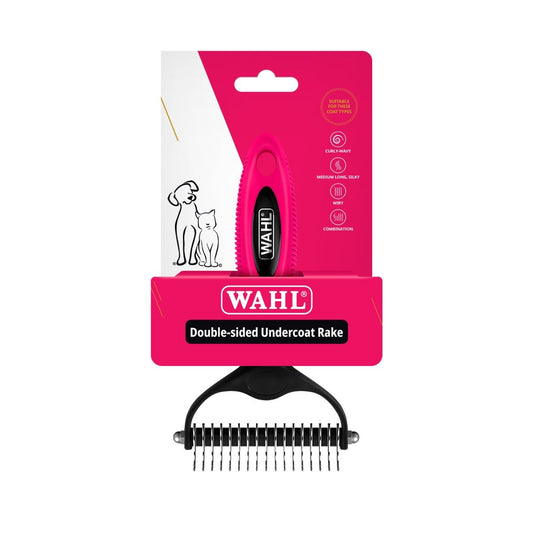 Wahl Animal Raspberry Double-sided Undercoat De-matting Rake WA94912