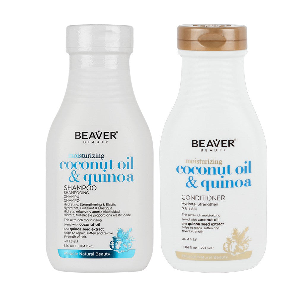 Beaver Moisturising Coconut Oil And Quinoa Shampoo & Conditioner 350ml