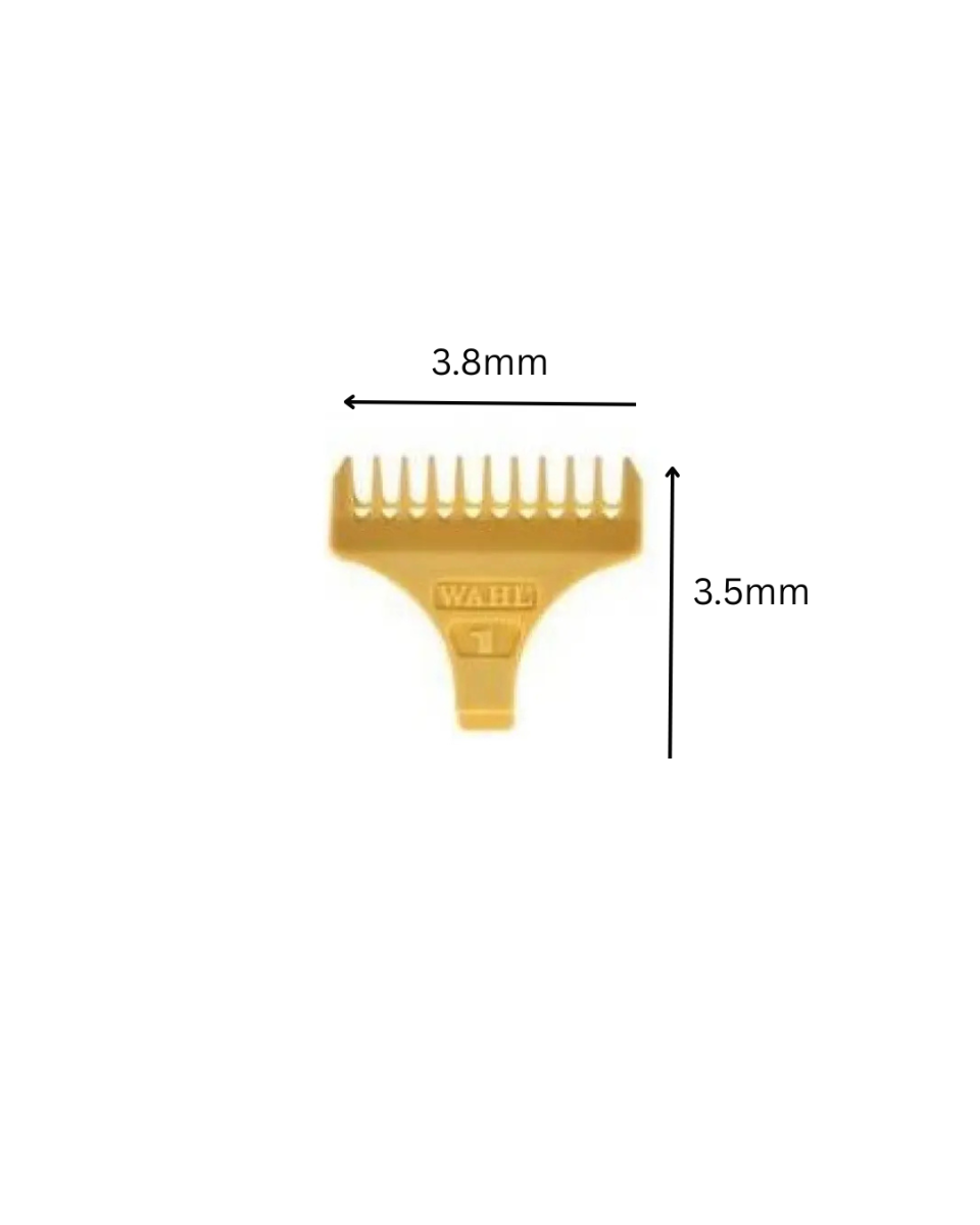 3 Wahl Attachment Combs For Detailer Trimmer with Standard T-blade Full Set Guide Guard 1/2, 1, & 1 1/2 Yelllow