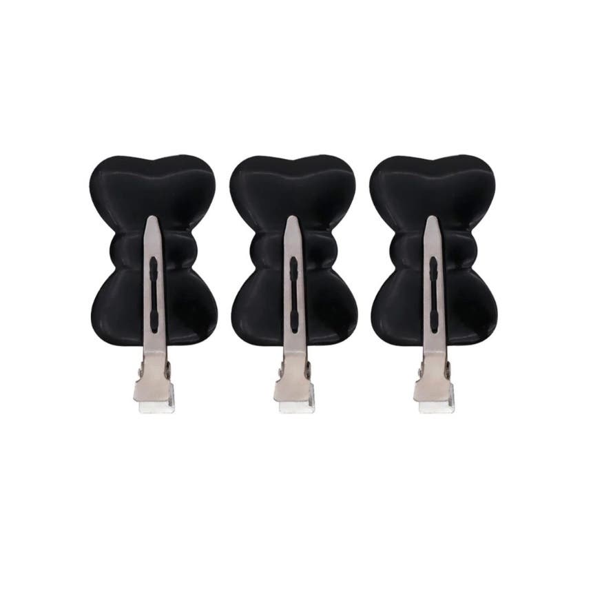 3 pieces No Crease or Bend Beauty Hair Clips - Bowtie shape
