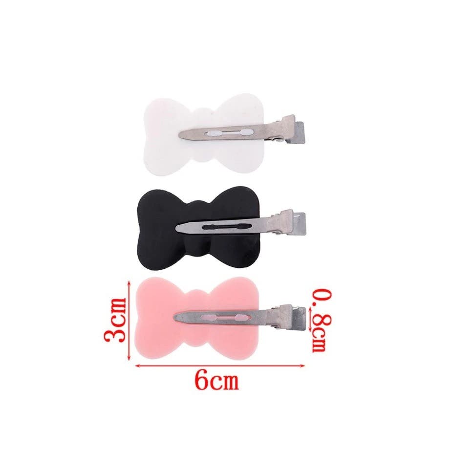 3 pieces No Crease or Bend Beauty Hair Clips - Bowtie shape