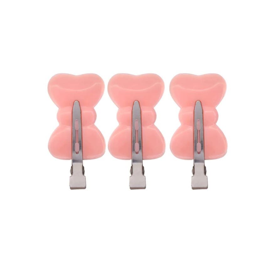 3 pieces No Crease or Bend Beauty Hair Clips - Bowtie shape
