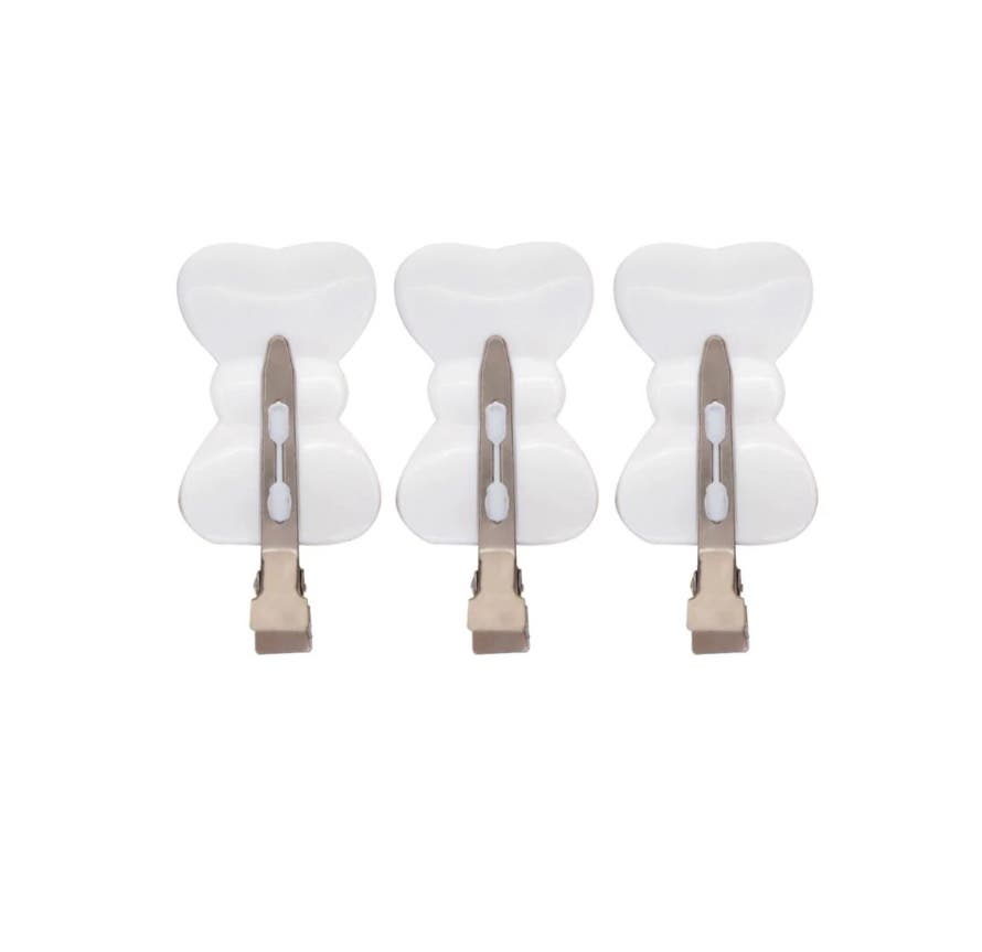 3 pieces No Crease or Bend Beauty Hair Clips - Bowtie shape