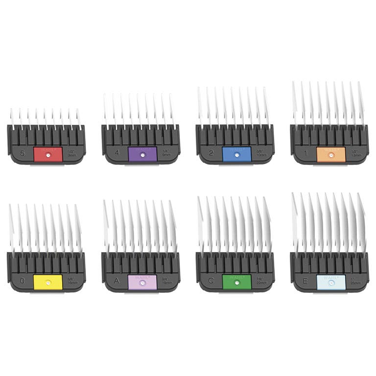 Wahl 1-8 SET Stainless Steel Guides/Metal Combs For KM2/KMSSKM5/KM10 Clippers