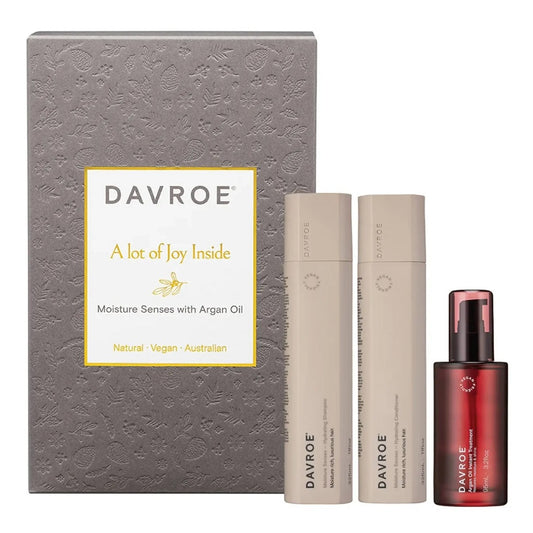 Davroe Moisture Senses Trio (Shampoo, Conditioner & Argan Oil) Gift Pack