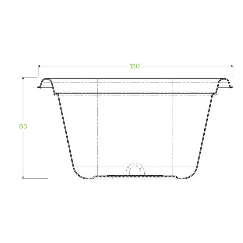 480mL White Plant Fibre Disposable Colour Bowl - 50pk