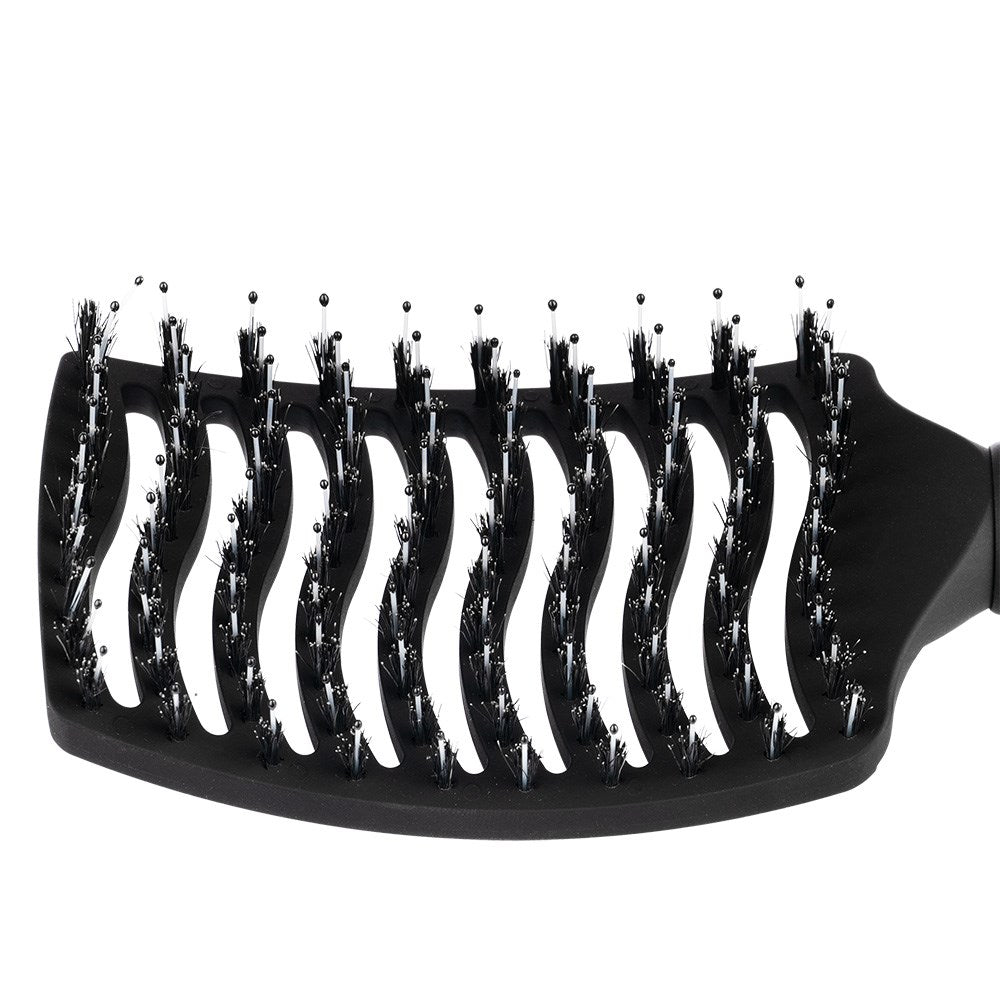 Silver Bullet Black Velvet Porcupine Curved Vented Paddle Brush 111220
