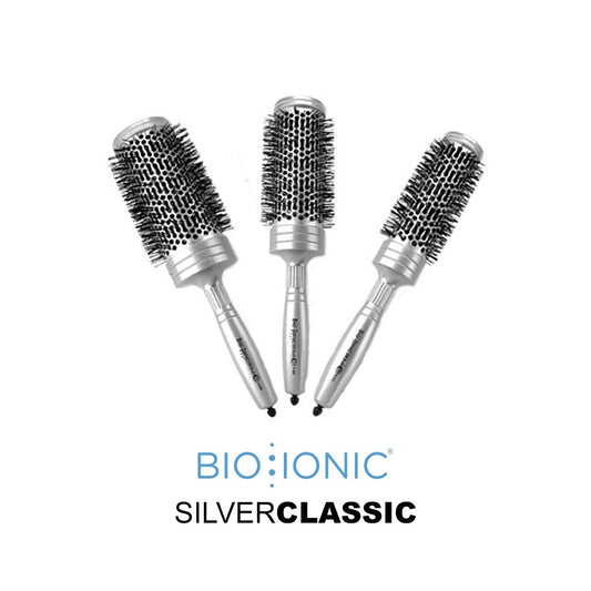 Bio Ionic SILVER CLASSIC Brush - Magnesium Styler Bristle Nanolonic Hair Brushes Medium