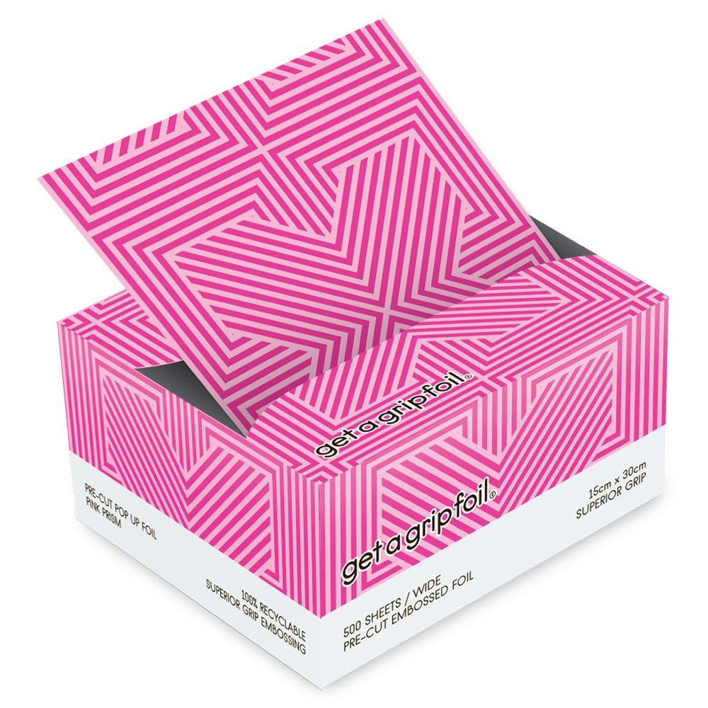 Get a Grip Foil - Pre-Cut Pop Up Foil 15x30cm 500 Embossed Sheets - Pink Prism GG09
