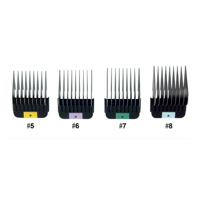 WAHL 5-8 #5 6 7 & 8 Stainless Steel Combs / Metal Guides For KM2 KM5 KM10 KMSS Clippers