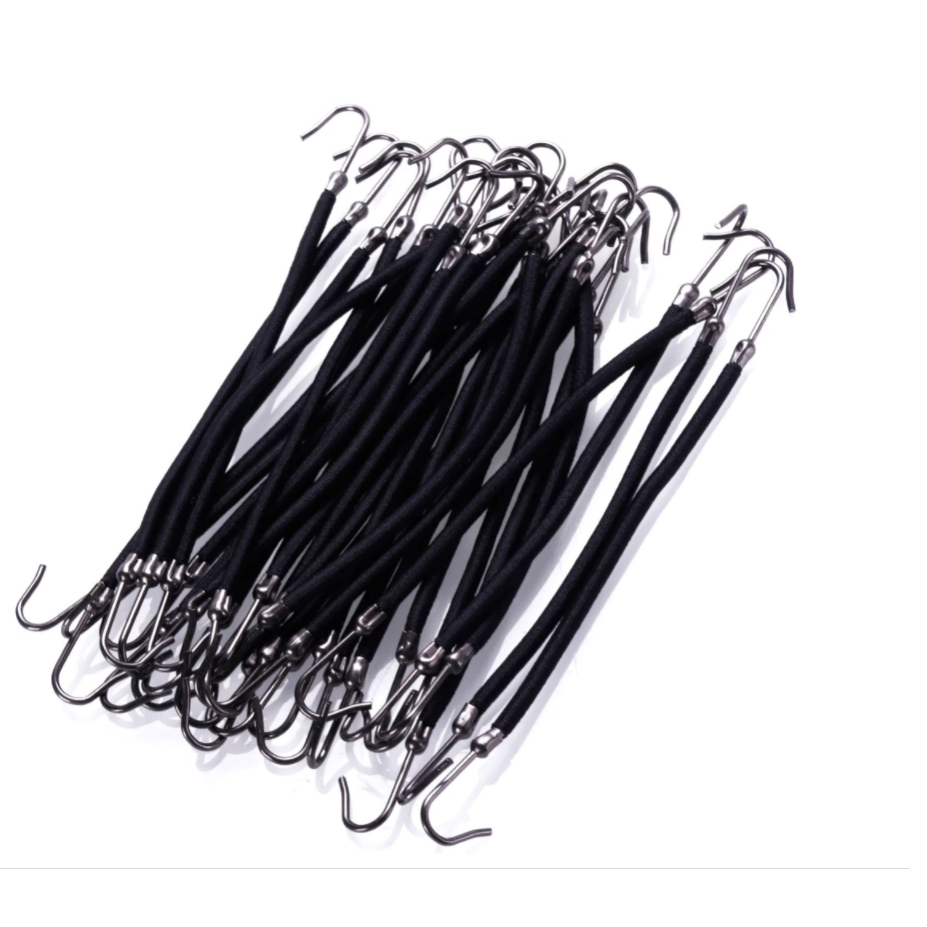 6 x SSS Elastic Bungee Ponytail Hooks