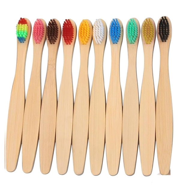 Eco-friendly Natural Bamboo Toothbrush Set, Extra soft bristle, BPA Free - Kid Size