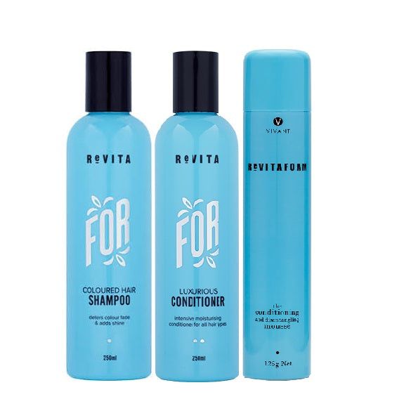 Revita For Perfect Coloured Pack (Coloured Shampoo, Luxurious Conditioner & Revita Foam)