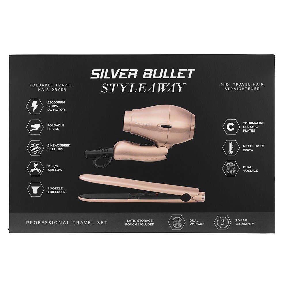 Silver Bullet Styleaway Duo Set - Mini Dryer & Midi Straightener 900422