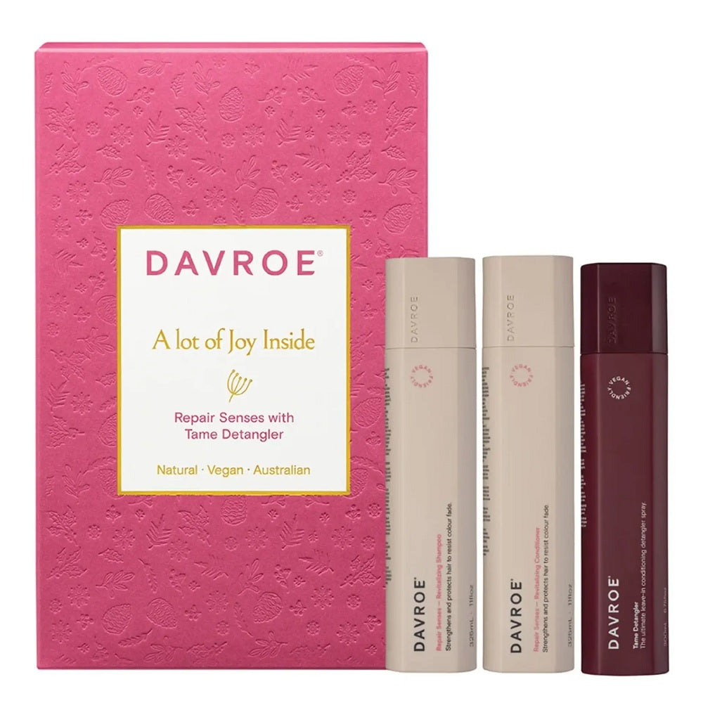 Davroe Repair Senses Trio (Shampoo, Conditioner & Tame Detangler) Gift Pack