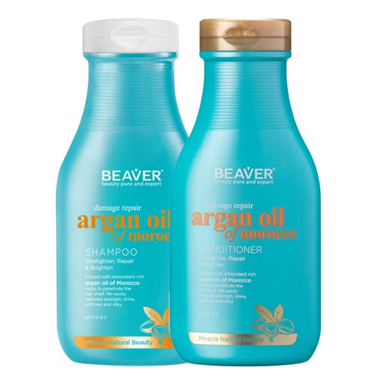 Beaver Repairing Argan Oil and Keratin Shampoo & Conditioner 350ml