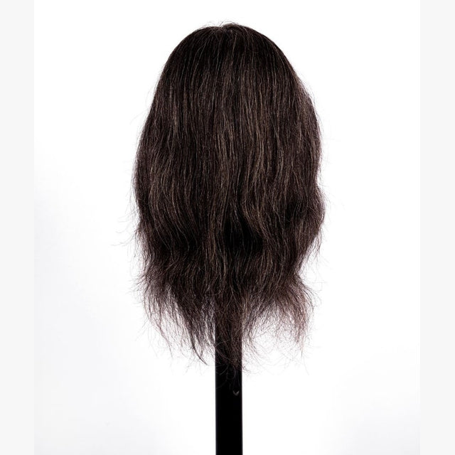 Amanda SSS 100% Human Hair Mannequin Head Grey 16" 40cm