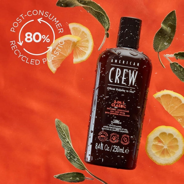 American Crew Classic 3-in-1 Shampoo Conditioner and Body Wash 250ml