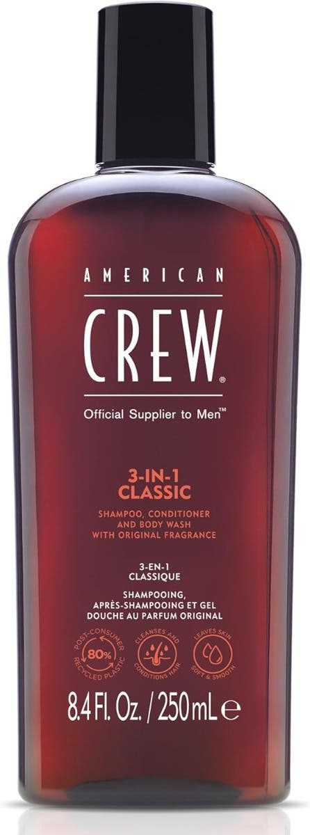 American Crew Classic 3-in-1 Shampoo Conditioner and Body Wash 250ml