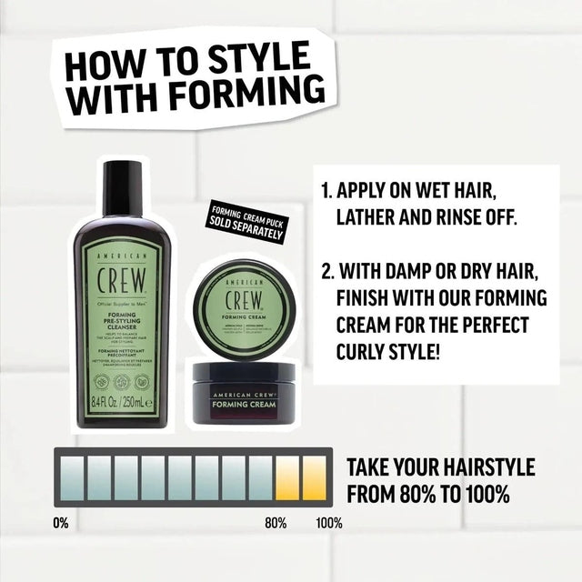 American Crew Forming Cream & Pre-Styling Shampoo With Bonus Socks Pack
