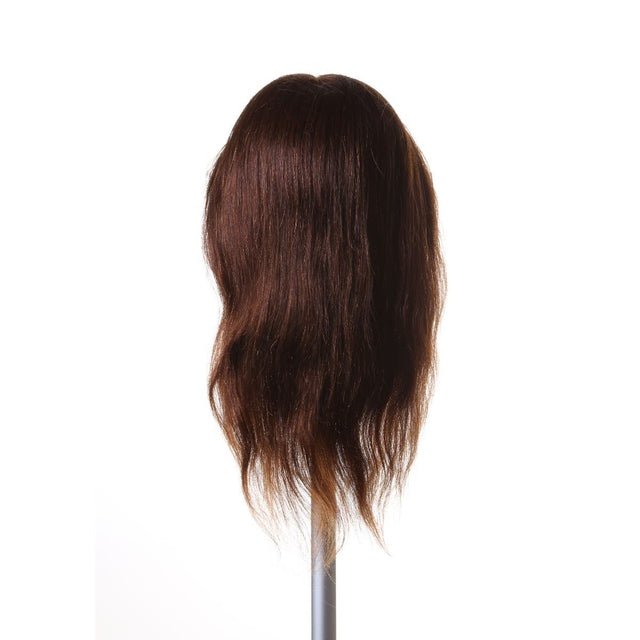 Amiga SSS 100% Human Hair Mannequin Head Dark Brown 3B 18" 45cm