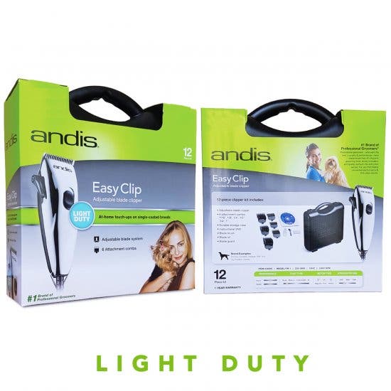 Andis EasyClip Light Duty Clipper Kit – 12-Piece Set with Adjustable Blade PM-1