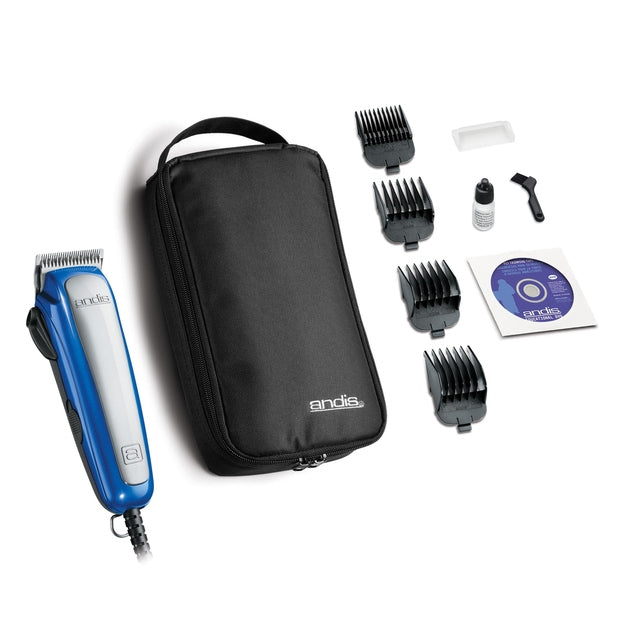 Andis EasyClip ULTRA Pet Clipper Kit – Medium-Duty, Adjustable Blade, 10-Piece Set for Light Grooming & Touch-Ups RACA