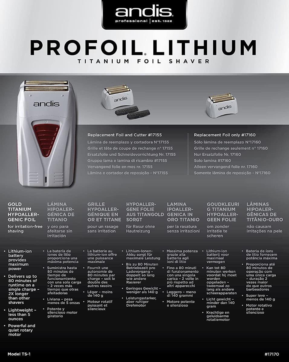 Andis ProFoil Lithium Shaver TS1